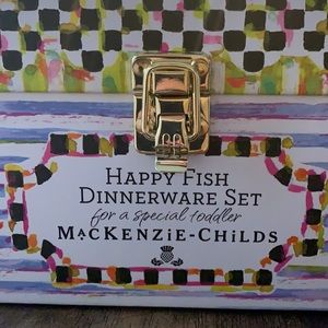 Mackenzie-Childs Happy Fish toddler dinnerware set
